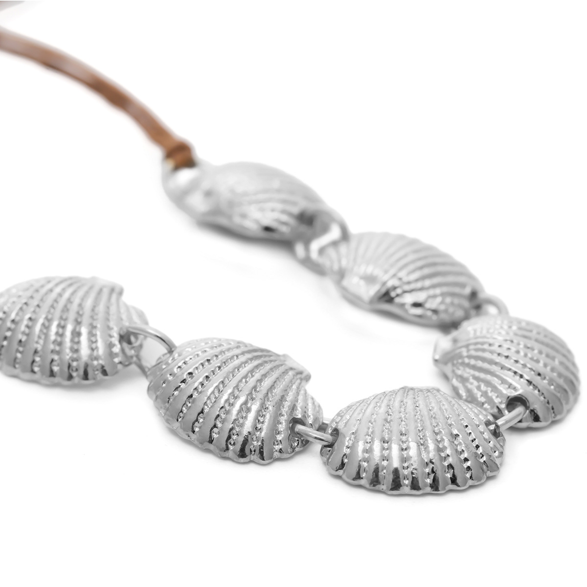 Women's Simple Versatile Geometric Scalloped Shell Braided Bracelet