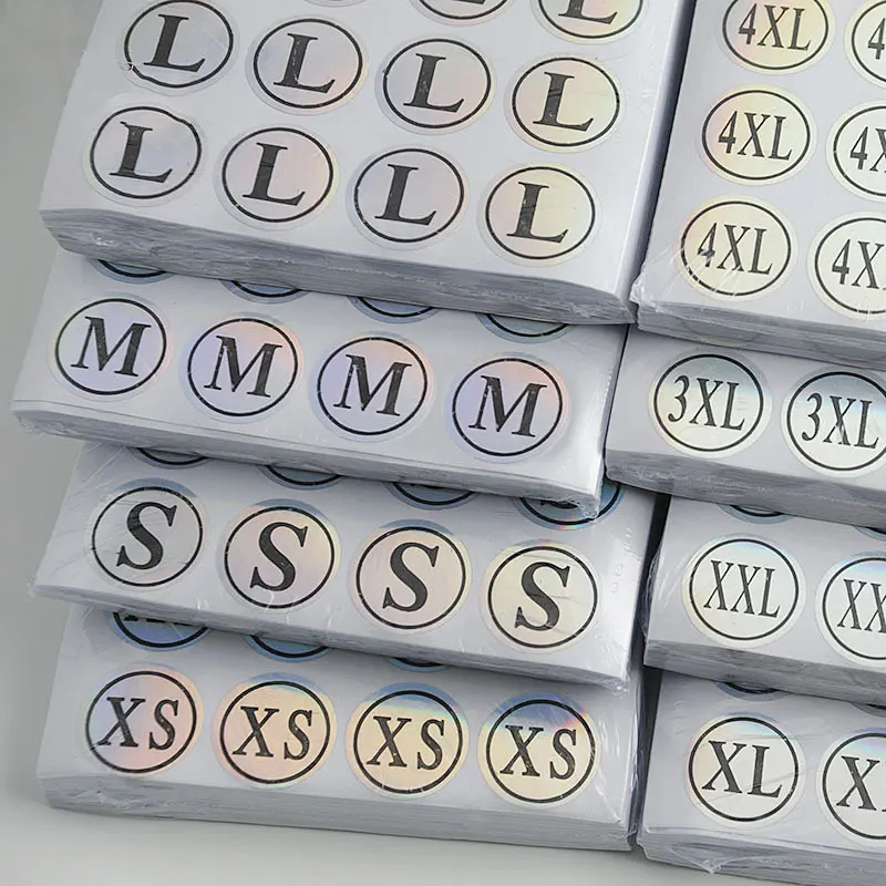 Imitation Laser Color Changeable Sticker Size
