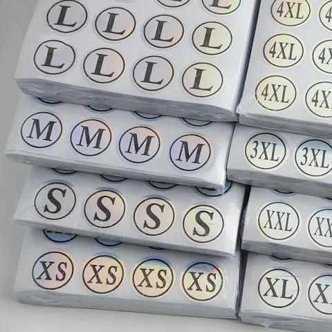 Imitation Laser Color Changeable Sticker Size