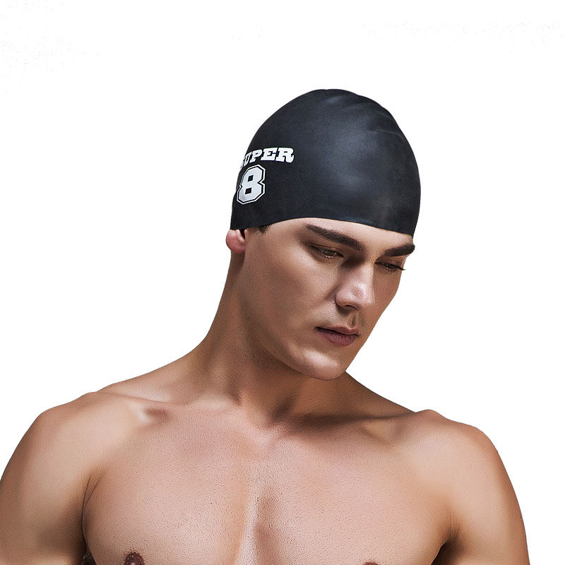 Title 5, New Professional Printed Silicone Swimming Cap ...