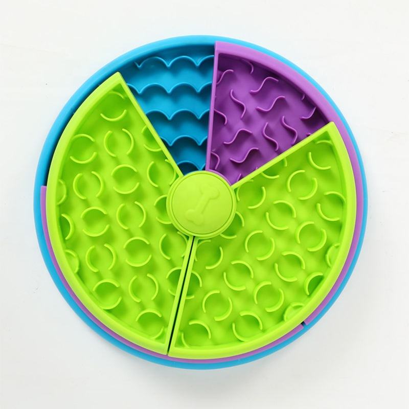 Pet Slow Food Bowl Anti Choking Cat Bowl,3in1 Interactive Dog Feeder Puzzle, Lick Mat & Slow Feeder BowlMental Stimulation Toy For Medium & Large Dogs