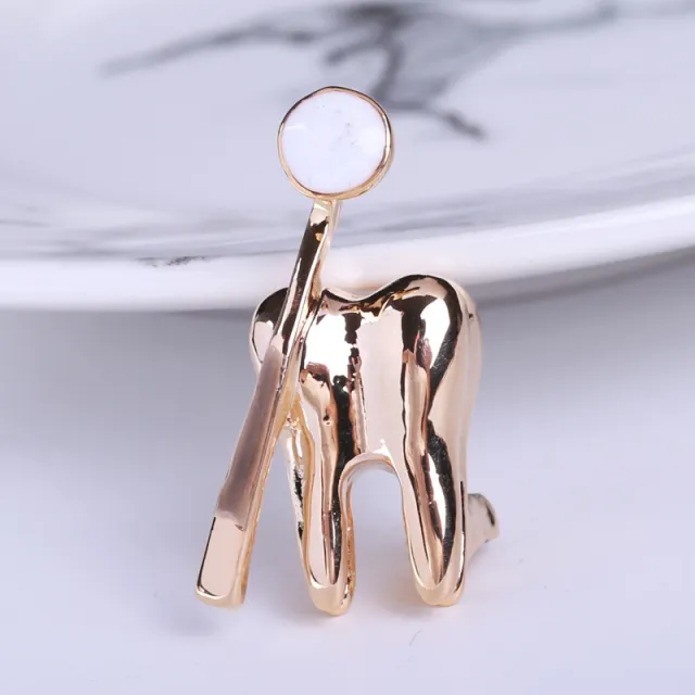 New Simple Medical Brooch Shirt Coat Dress Gold - Shop at LoveMi
