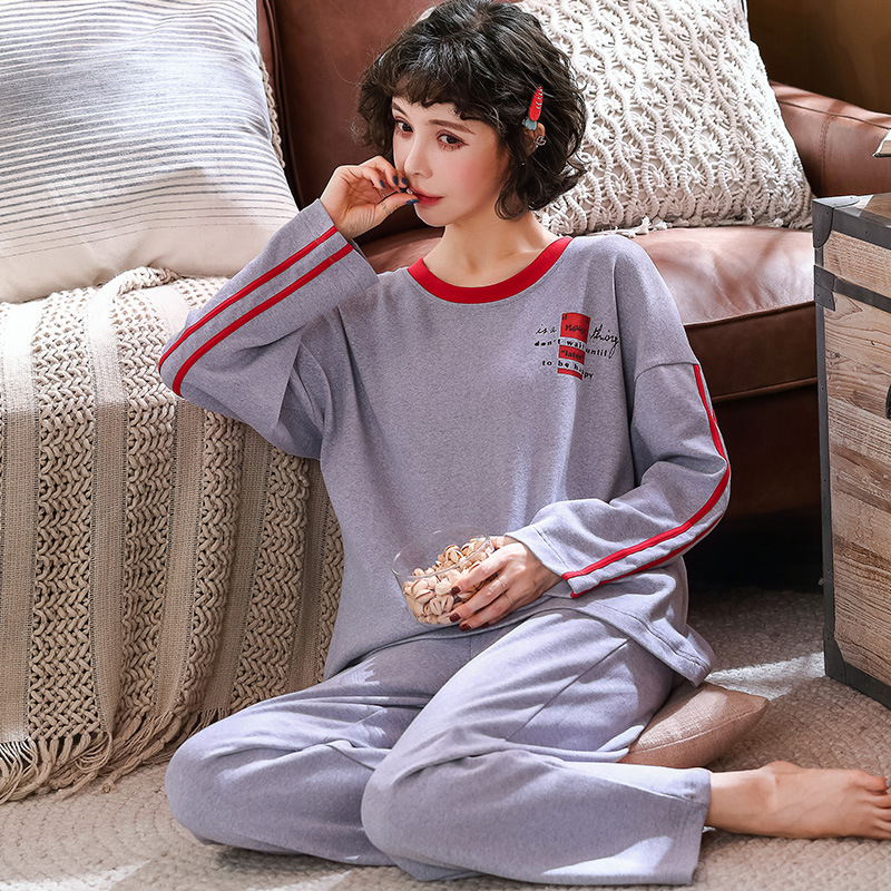 Title 17, Pajamas Ladies Long-sleeved Cotton Cartoon Suit...