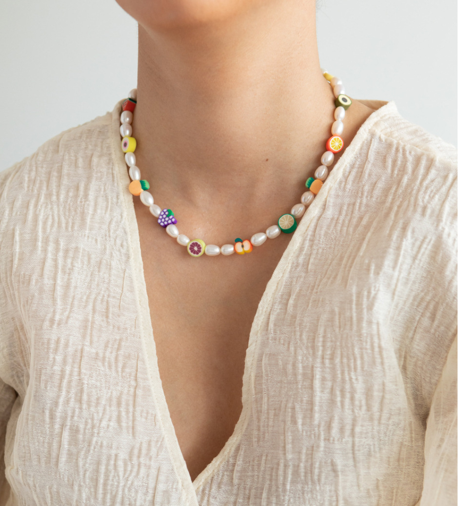 Natural Baroque Pearl Necklace Personality