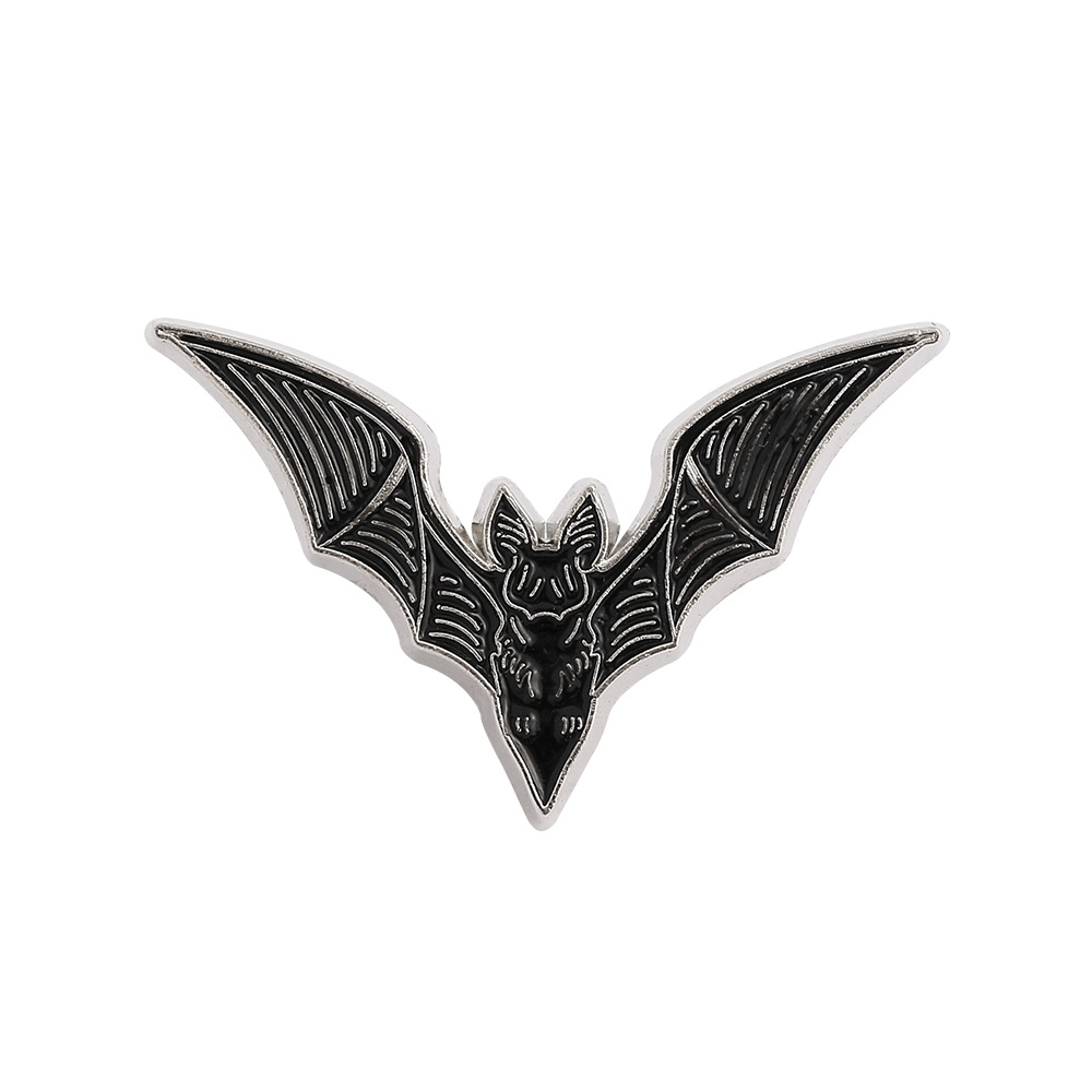 Halloween Bat Brooch Dark (Silver-1PCS)