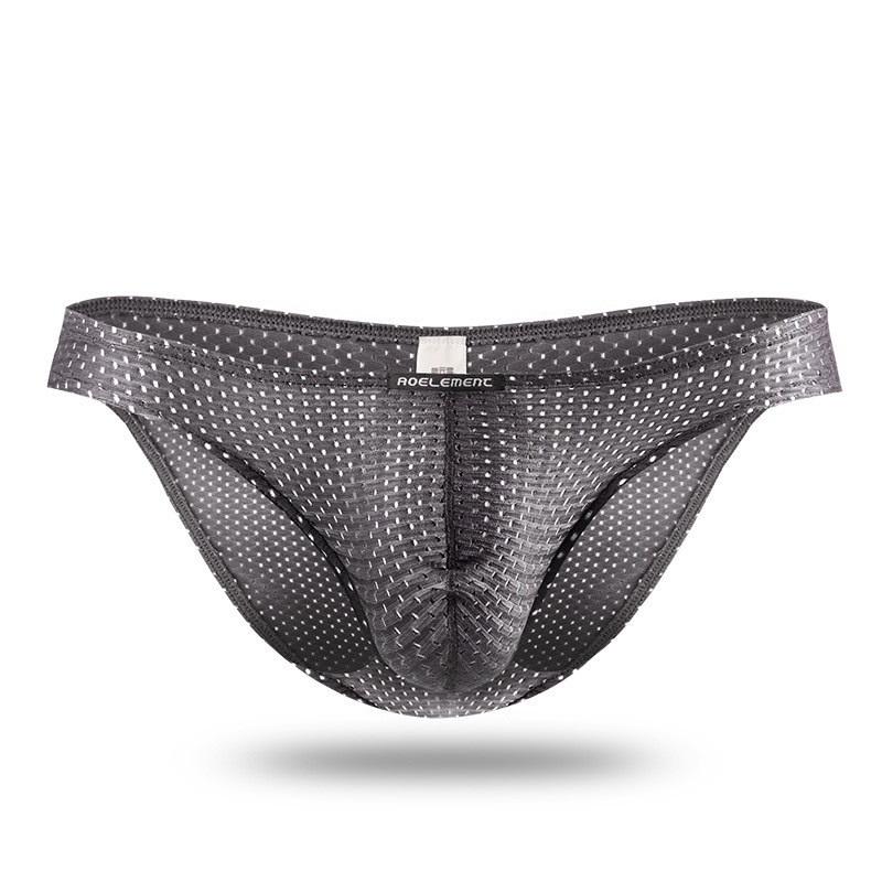 Tight Ice Silk Transparent Briefs Men's Briefs Mesh Gauze