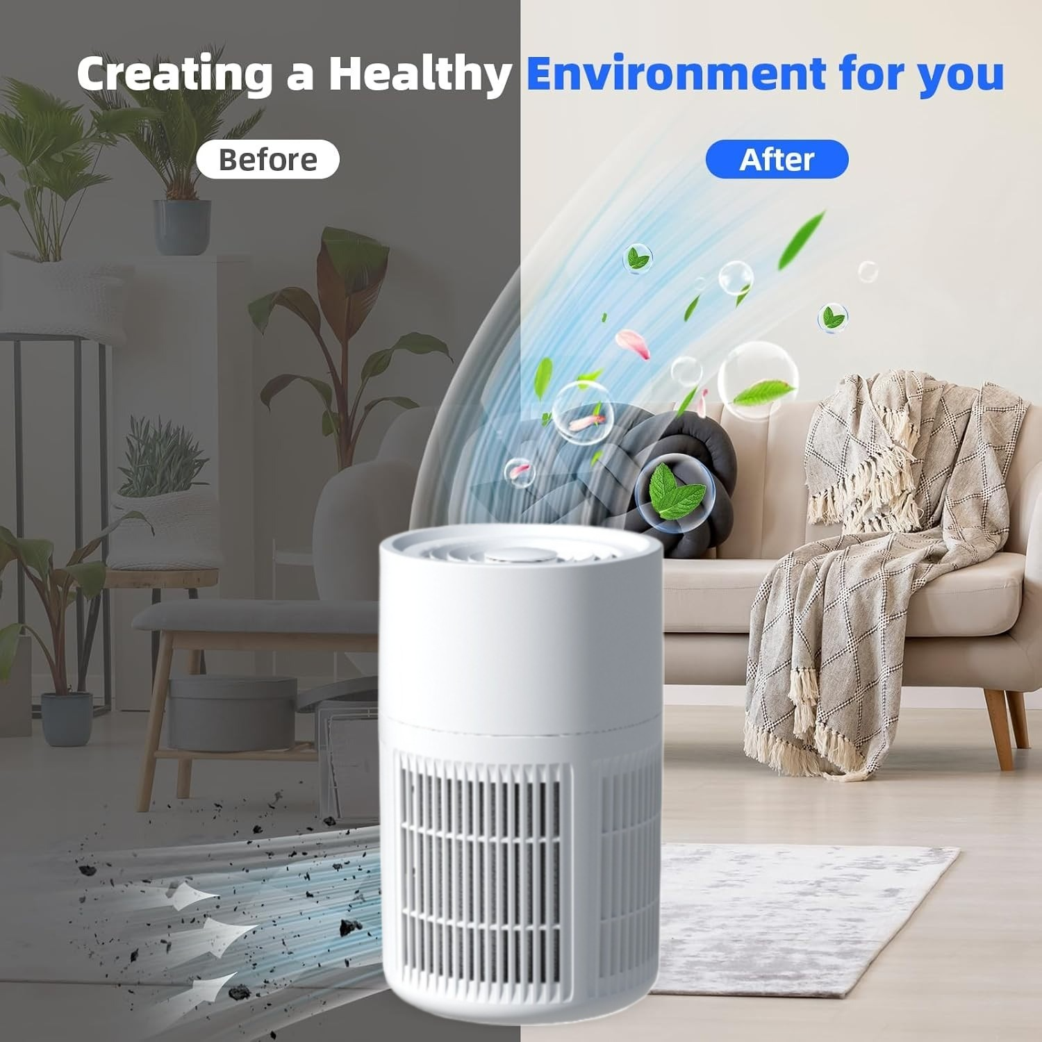Home Air Purifiers For Large Room Medical Grade Hepa Purifier Smoke Odor Pet — image 10