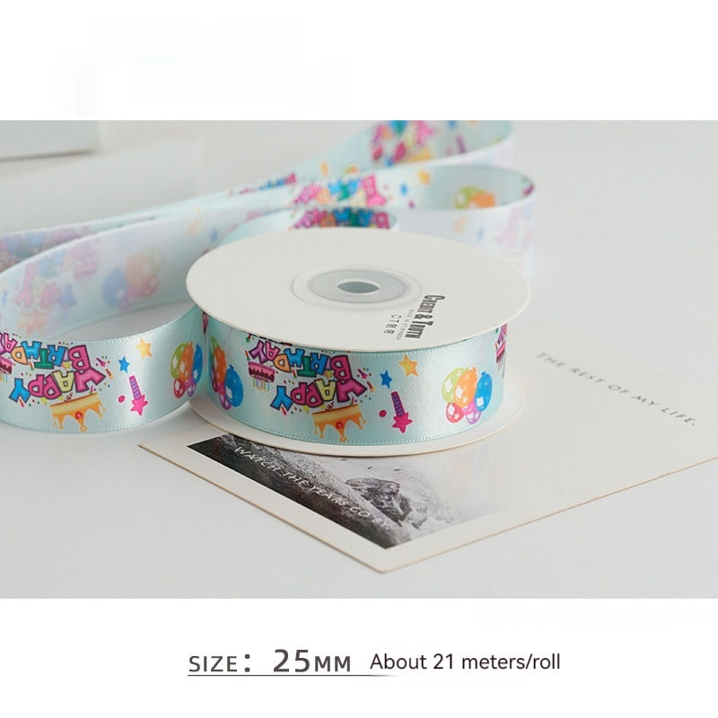 Color Heat Transfer Craft Ribbon Balloon Color Cake Packaging Gift Ribbon — foto 18