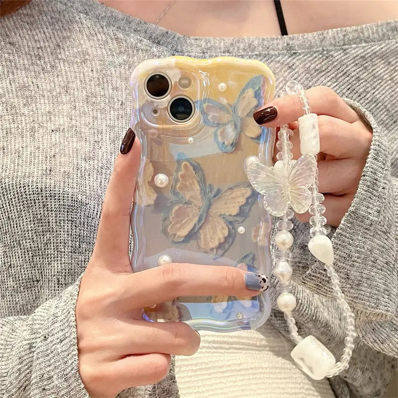 Blue Light Butterfly Bracelet For Phone Case