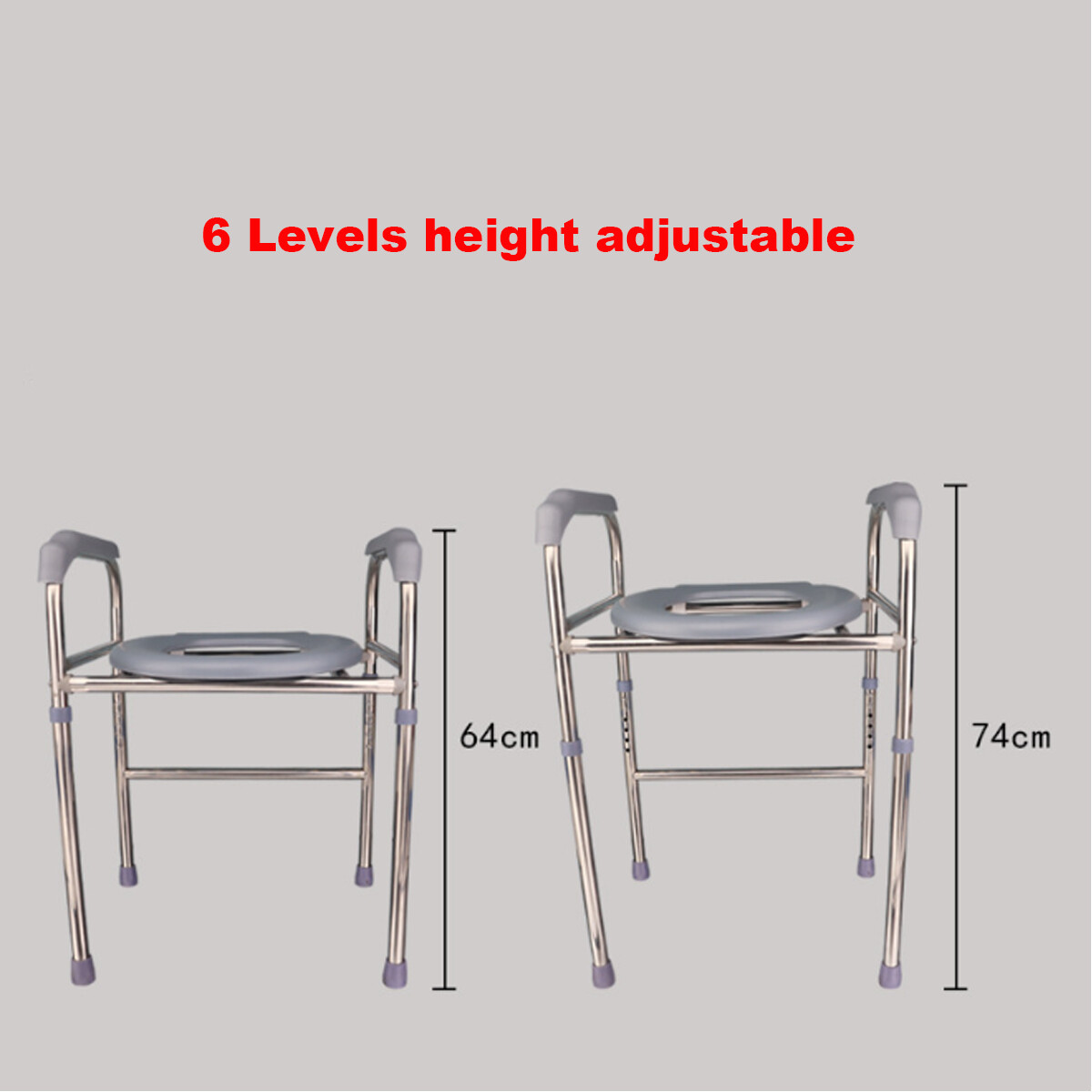 Raised Toilet Seat Frame Aluminium Alloy Riser For Elderly Rehabilitation Gift — image 4