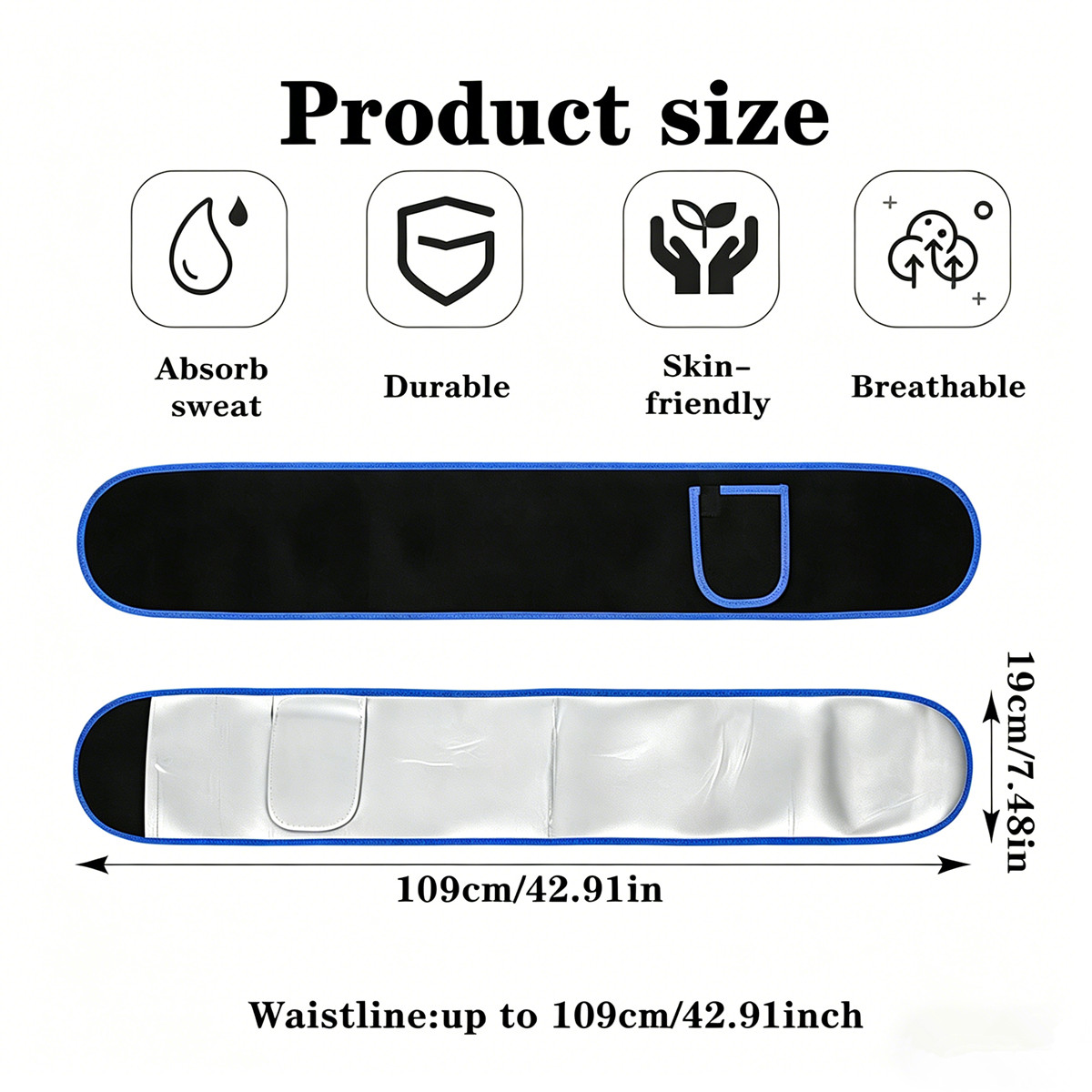 Sweat & Slim Waist Trimmer Belt - Reduce Tummy Size & Burn Fat Effectively — image 3