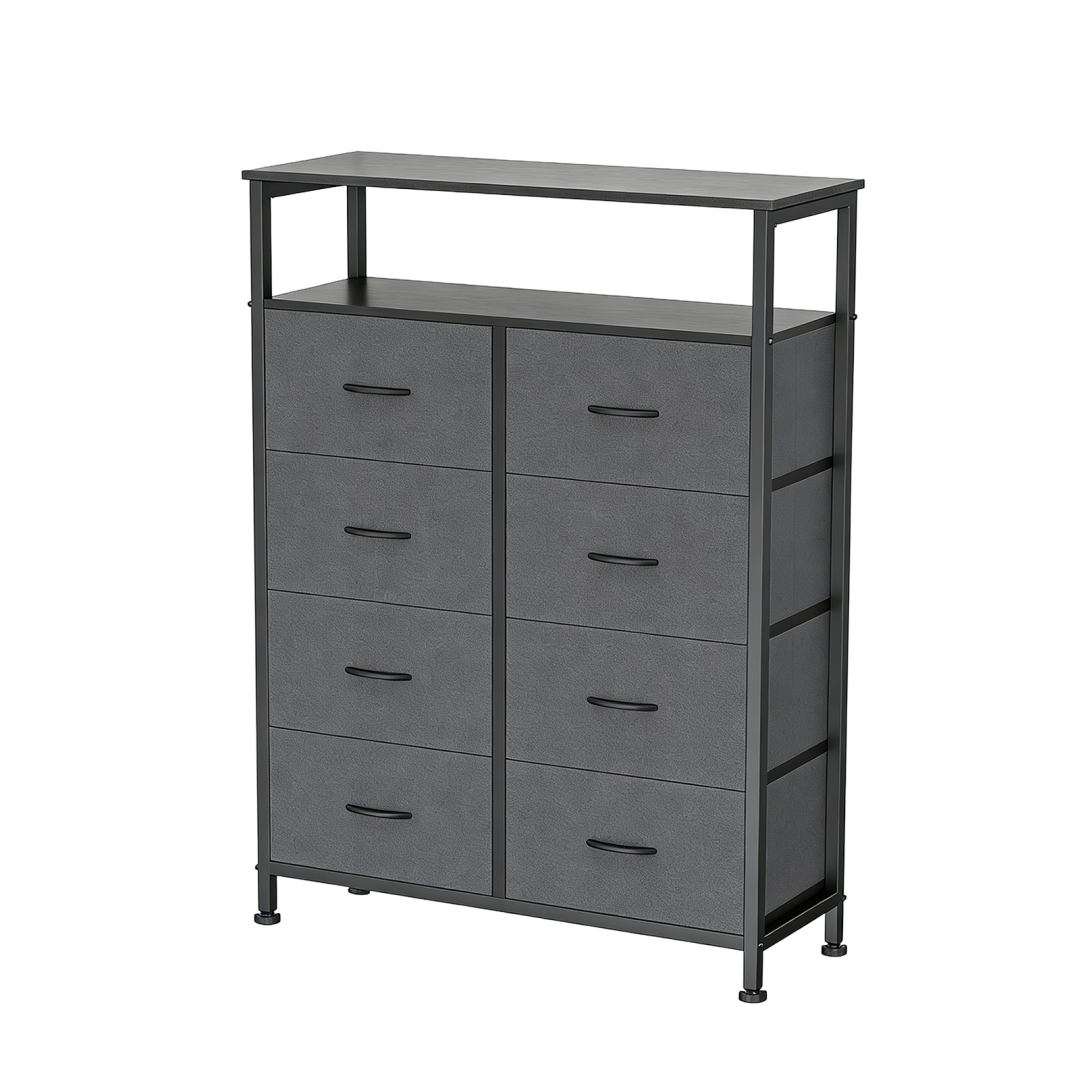 8-Drawer Fabric Dresser With Open Shelf, 45.9-inch Tall Storage Cabinet For Bedroom Closet Organization image 47