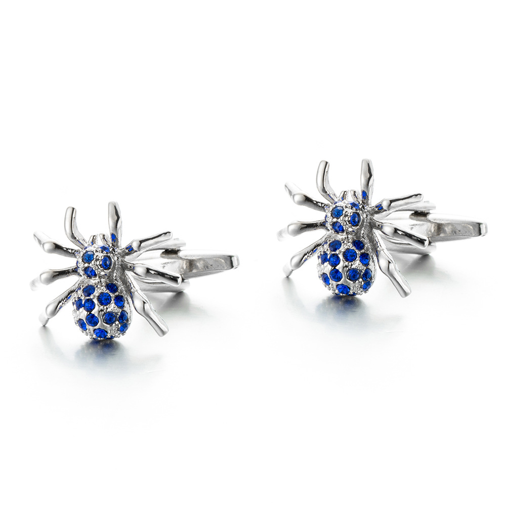 Title 2, Blue Crystal Spider Shape Cufflink