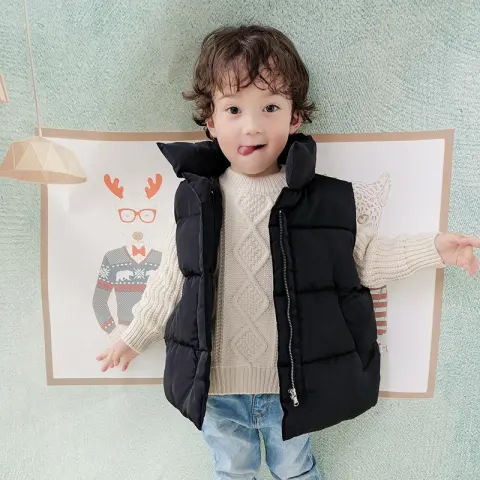 Down Cotton Vest Autumn and Winter Waistcoat Clothing Children