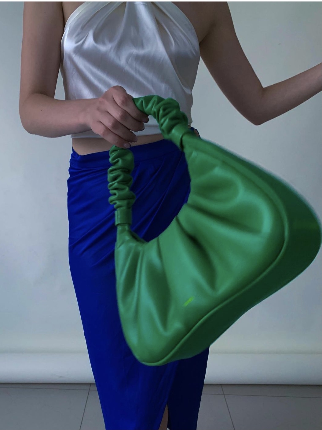 Klein Blue Dress Fashion Simple Long Skirt