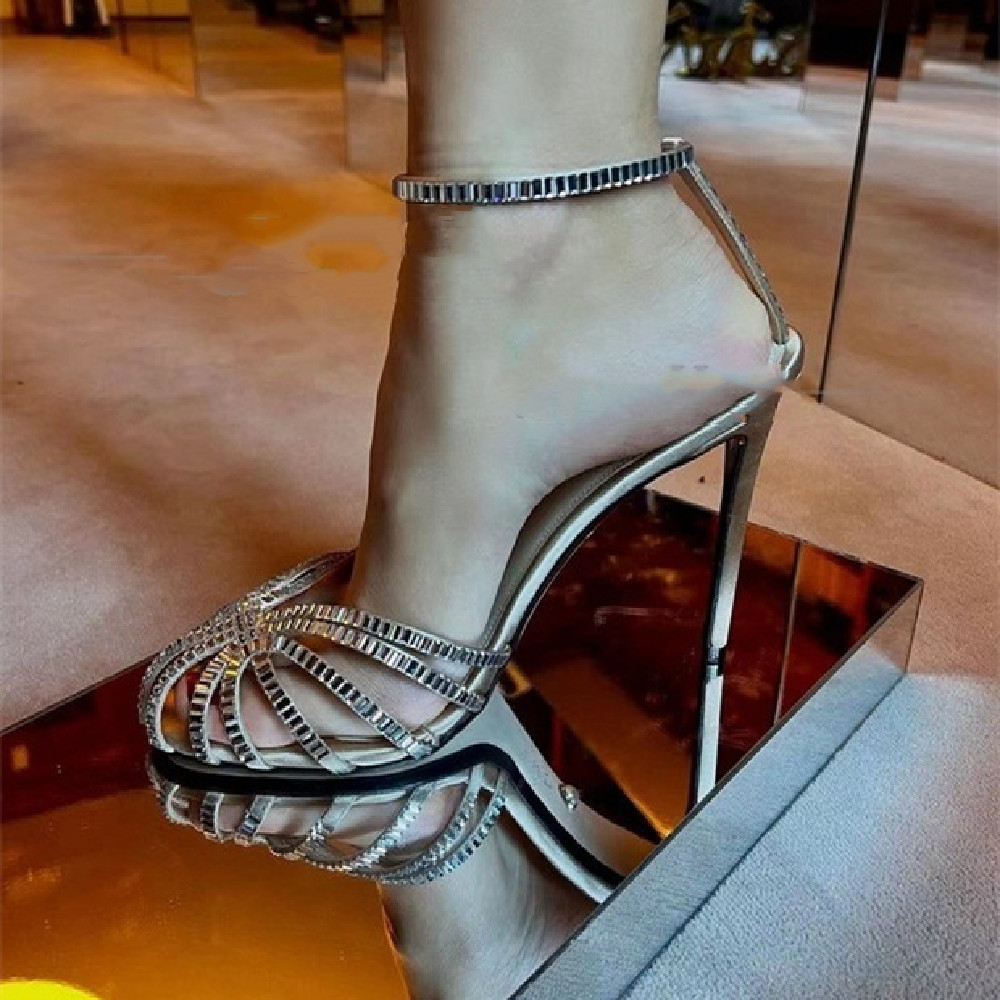 Title 3, Round Head Hollow Stiletto Sandals