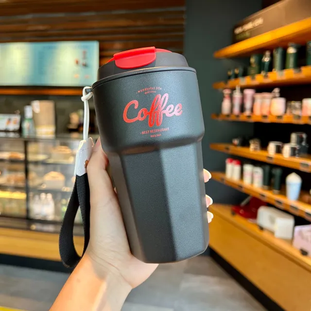 Car Portable Stainless Steel Double layer Car Mug Black - Shop at LoveMi