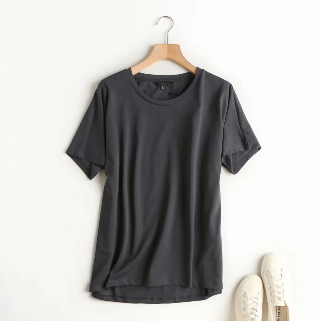European And American Style Basic 4-color All-match Cotton Casual Loose Short-sleeved T-shirt - Grey