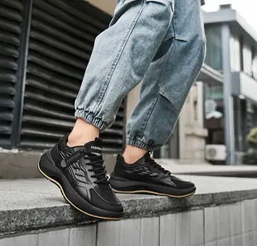 2026 Spring Trendy Brand Men's Shoes, Versatile Casual Ultra-Light Running Sneakers, Shock Absorbing Height Boost White Dad Shoes For Students