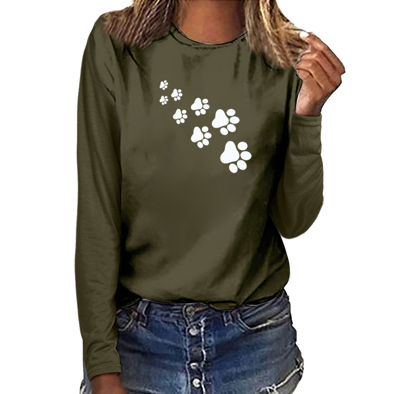 Title 2, Ladies bear paw print long sleeve T-shirt