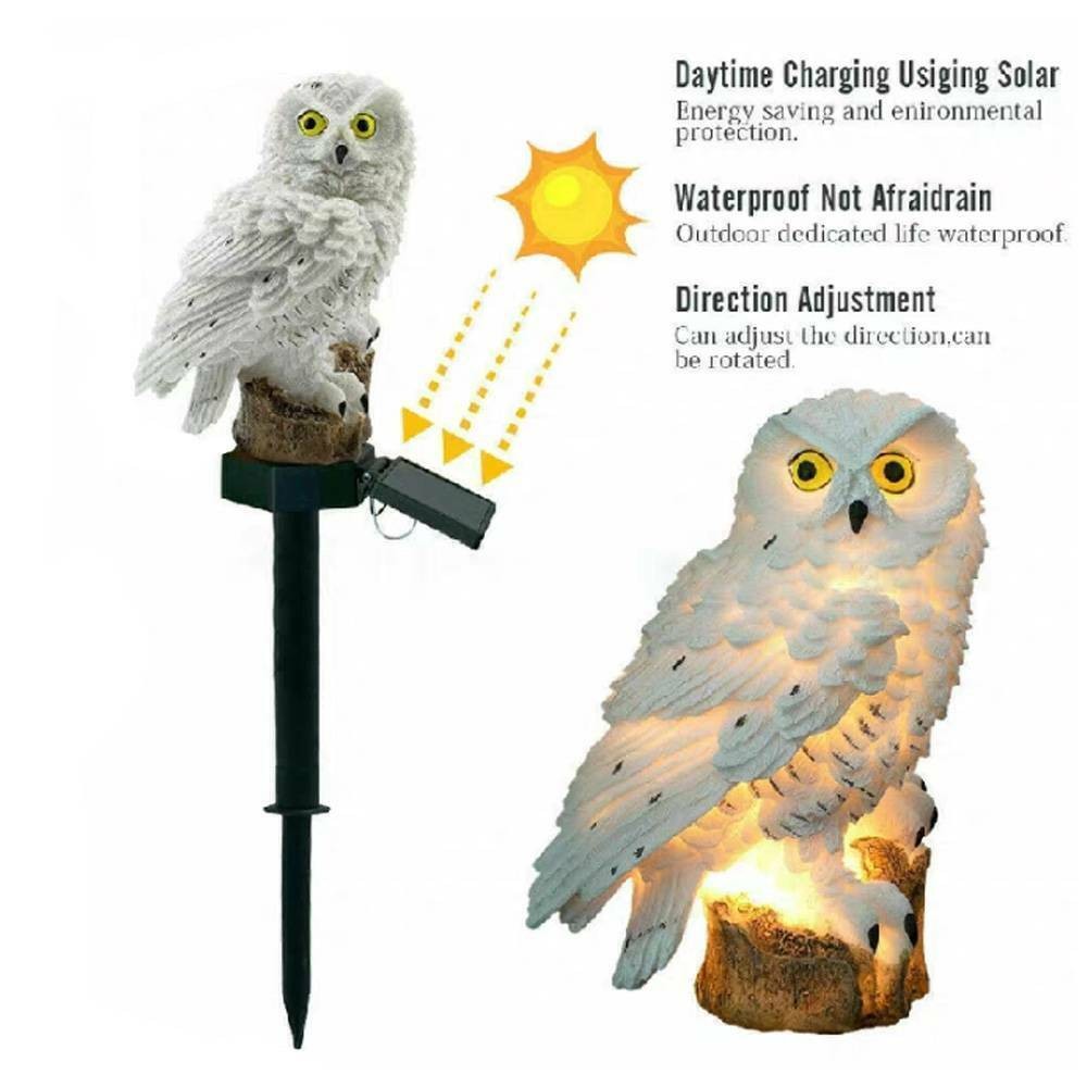 Solar Owl Garden Light Outdoor Waterproof LED Lawn Lamp For Pathway Yard Patio — image 2