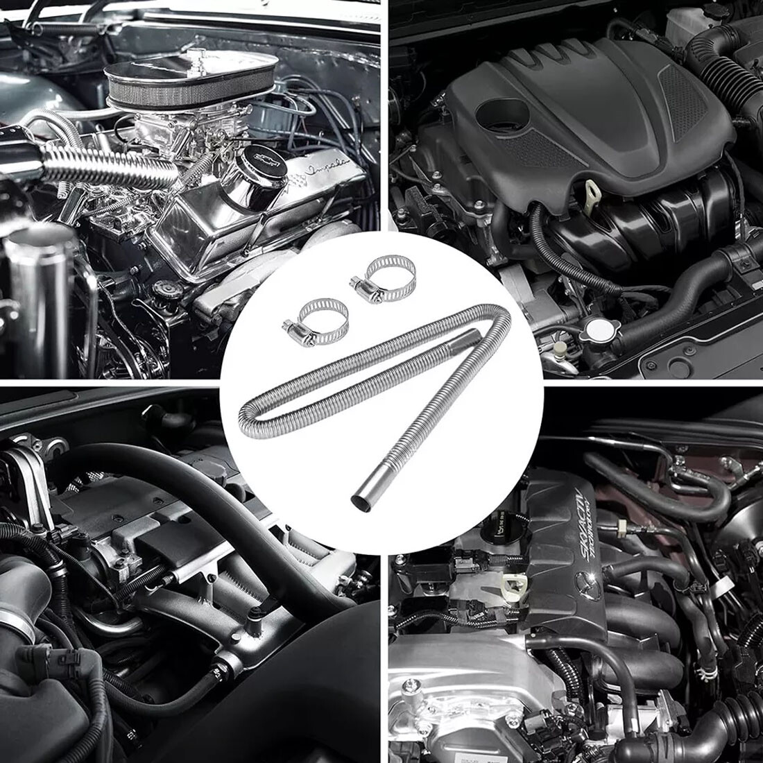 180CM Exhaust Pipe 24mm Exhaust-Silencer 25mm Air Filter For Air  Heater NEW