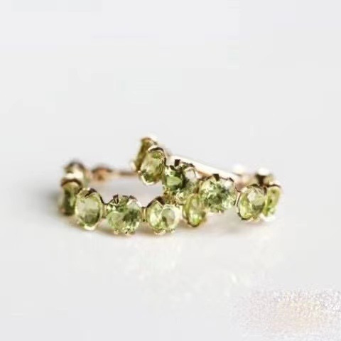 Title 5, Olive Crystal Seven Small Diamond Earrings for ...