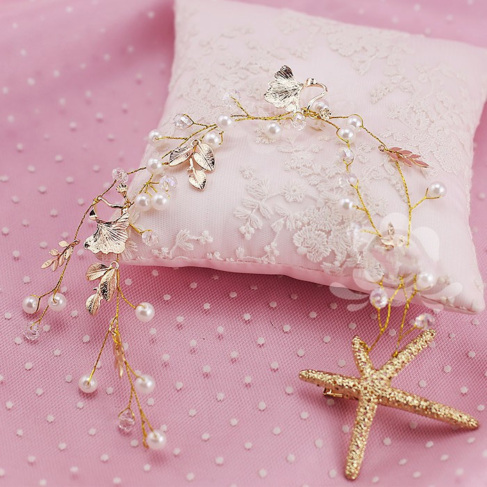 Handmade Starfish Hair Accessories Bridal Dress Accessories Handmade Bridal Headwear