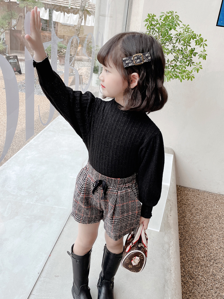 Girls' Western-style Pullover Bottoming Sweater Top