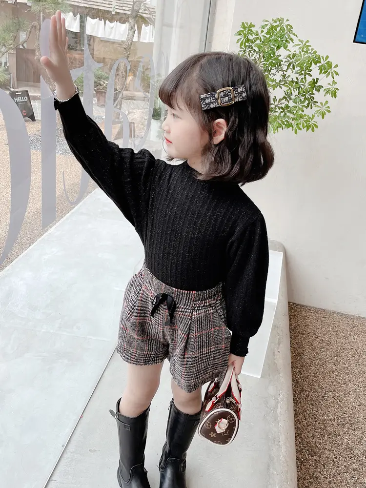 Girls' Western-style Pullover Bottoming Sweater Top