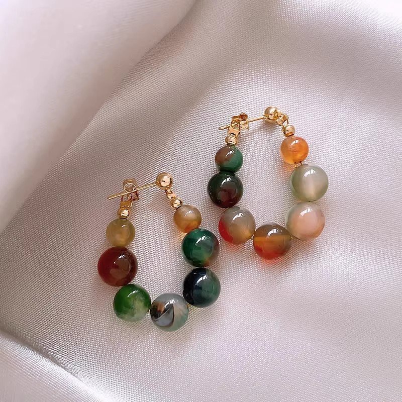 Title 5, Colored Beaded Earrings For Summer