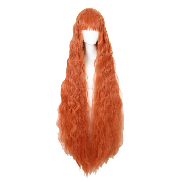Cos Wig Orange 120cm Corn Scalding Orange - Shop at LoveMi
