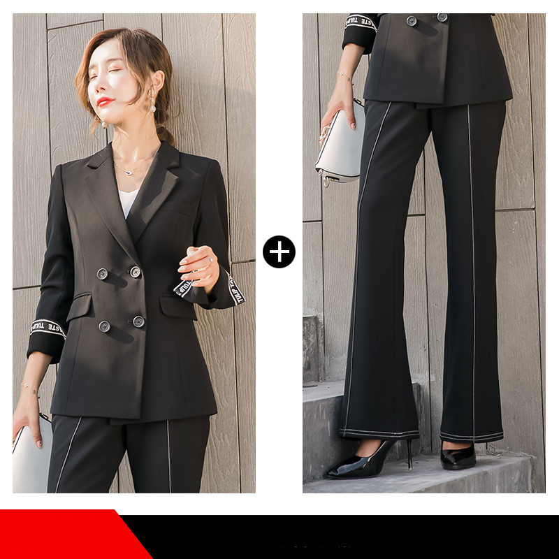 Ladies New Fashion White Temperament Long Sleeve Suit Cover