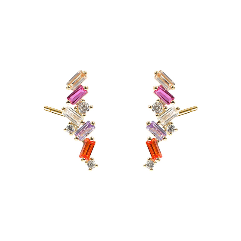 Sterling Silver Earrings Female European And American Cold Wind