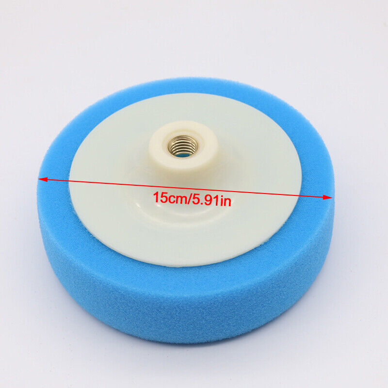 6 PACK OF 150MM VAN CAR BOAT POLISHING HEADS SPONGE MOP POLISH PADS M14 THREADS 7