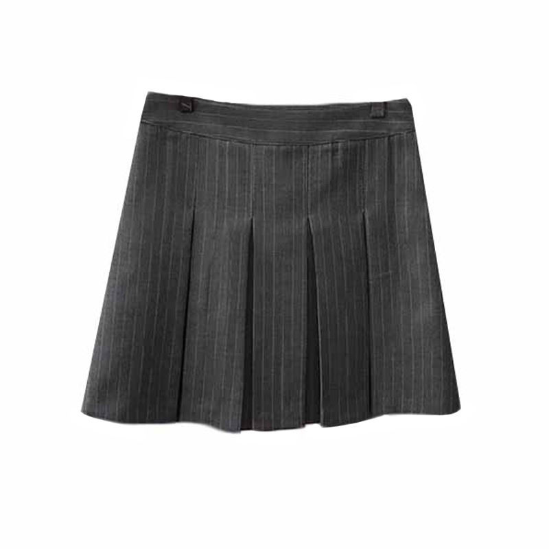 Women's Solid Color High Waist Pleated Skirt