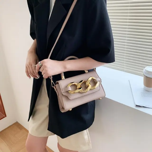 Small Square Western Style Handbag Shoulder Messenger Women's Bag Khaki - Shop at LoveMi