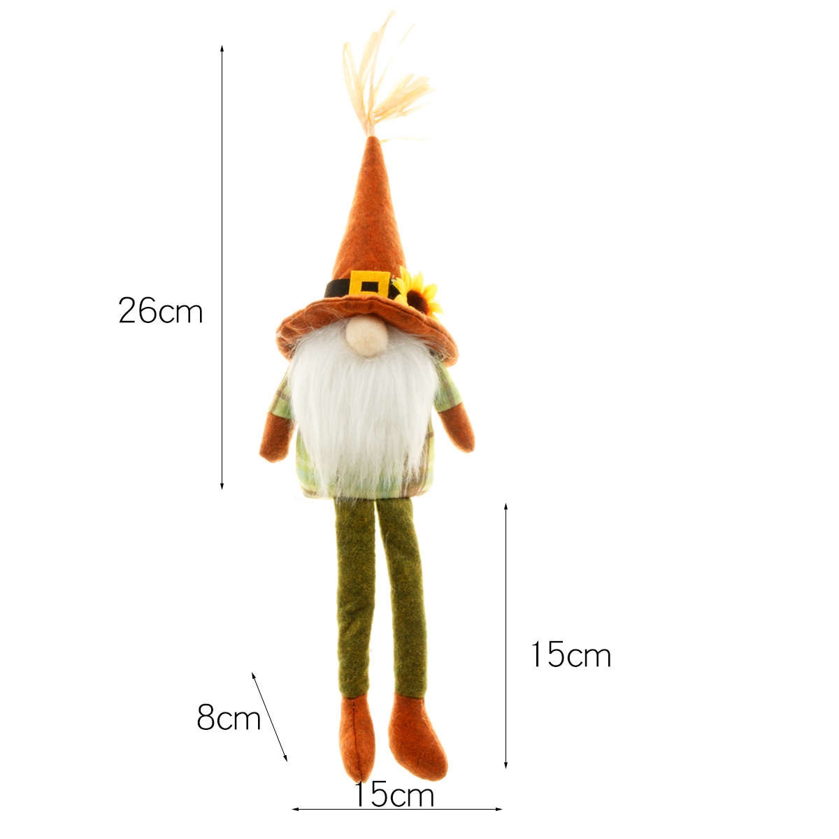 Harvest Festival Faceless Old Man Straw Hat Doll