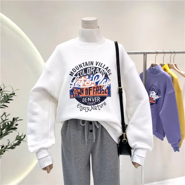 Women's Sweater With Plush Thickening White - Shop at LoveMi