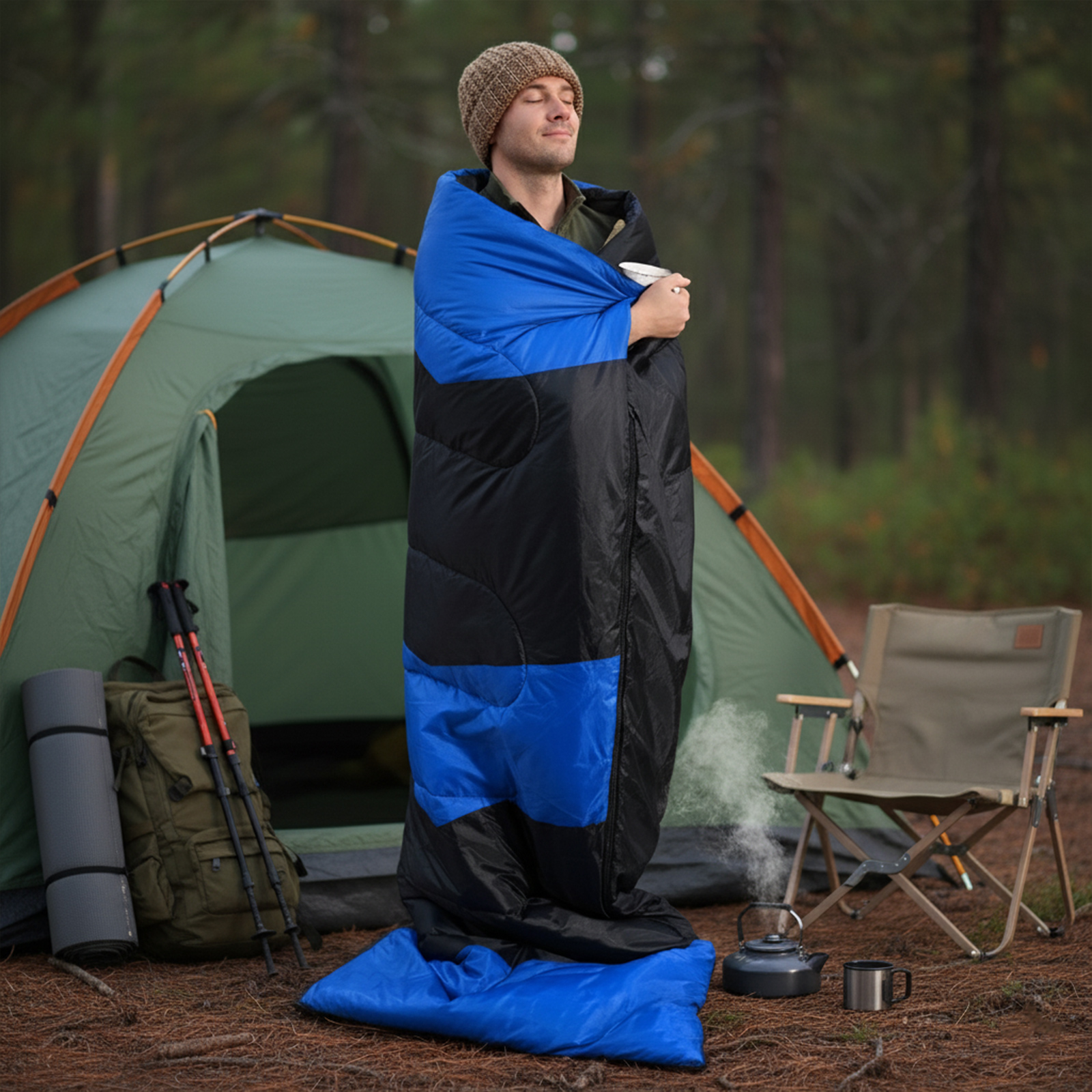 Lightweight Envelope Sleeping Bag, 42 to 68 °F
