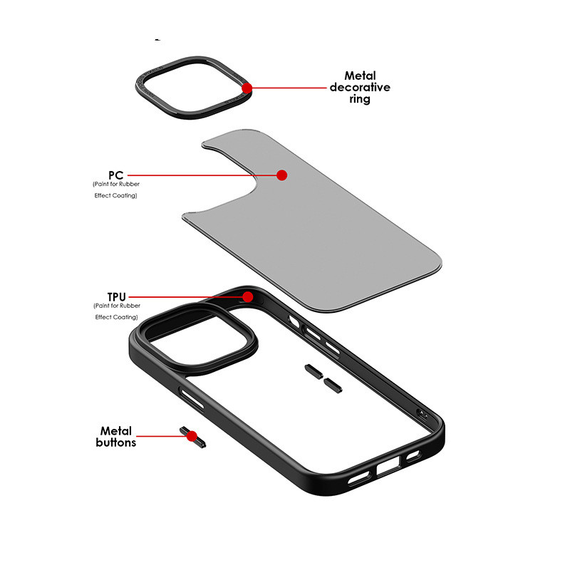 Metal Lens Skin Feeling Mobile Phone Case - Image 4