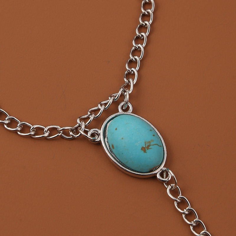 Title 6, Retro Simple Long Turquoise Bracelet Europe And...