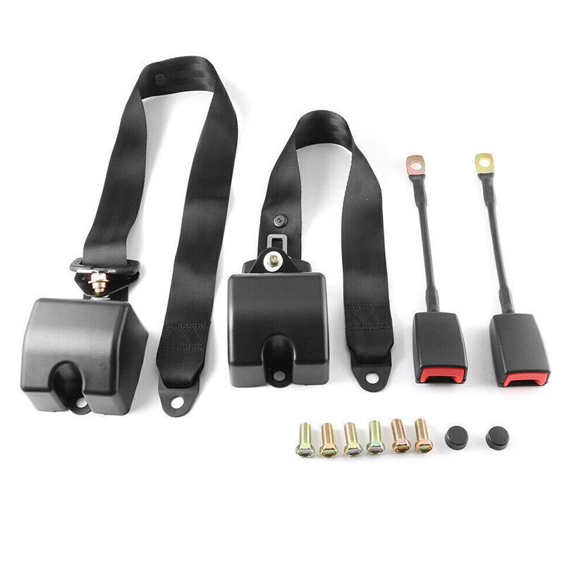 3 Point Inertia Seat Belt Kit Car Truck Adjustable Seat Belt Universal 2 SET