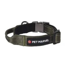 PET MARVELHigh Performance Tactical Dog Collar 1.25 In Wide With Handle - Army Green - View 1