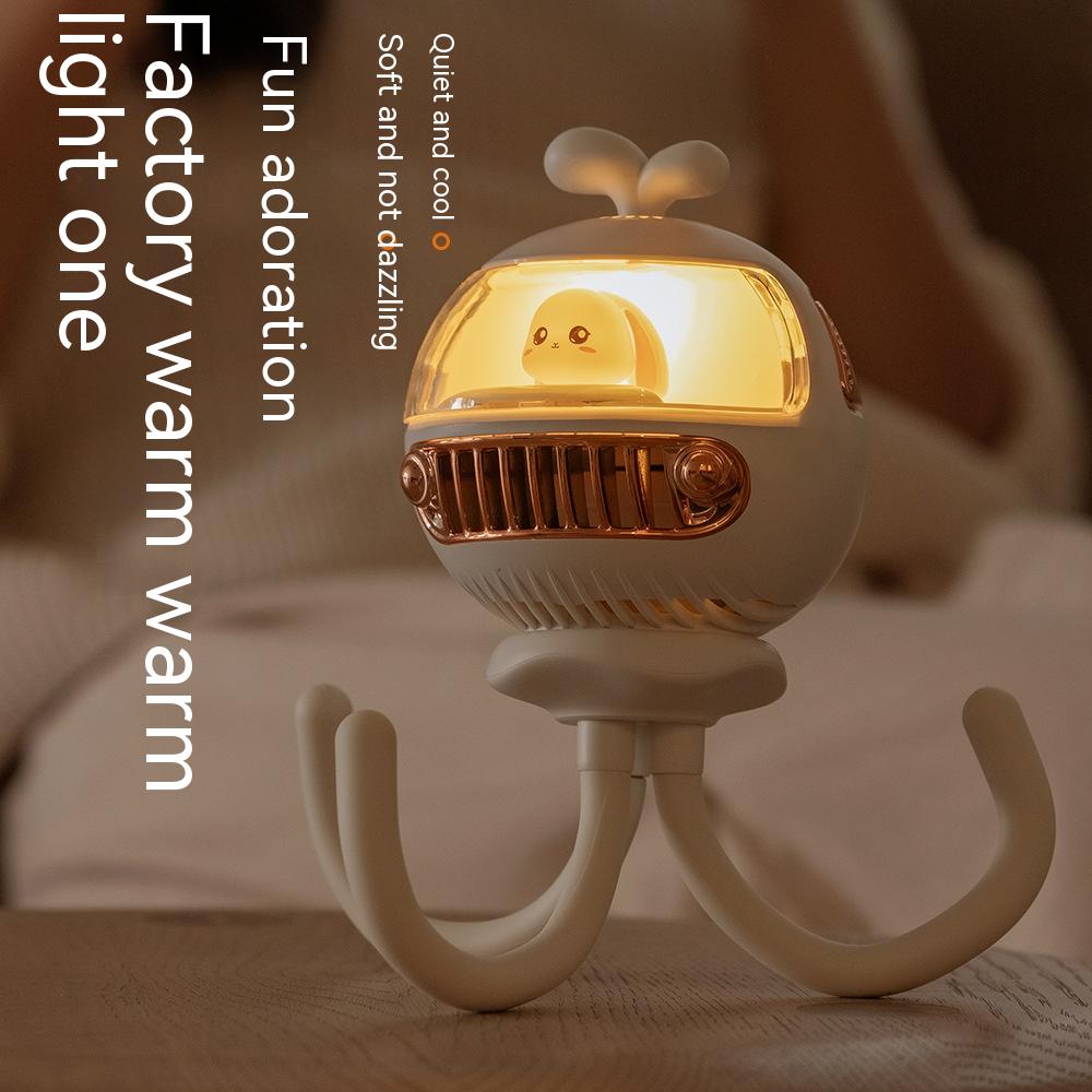 Household Mute Stroller Mosquito Repellent Shaking Head Octopus Fan
