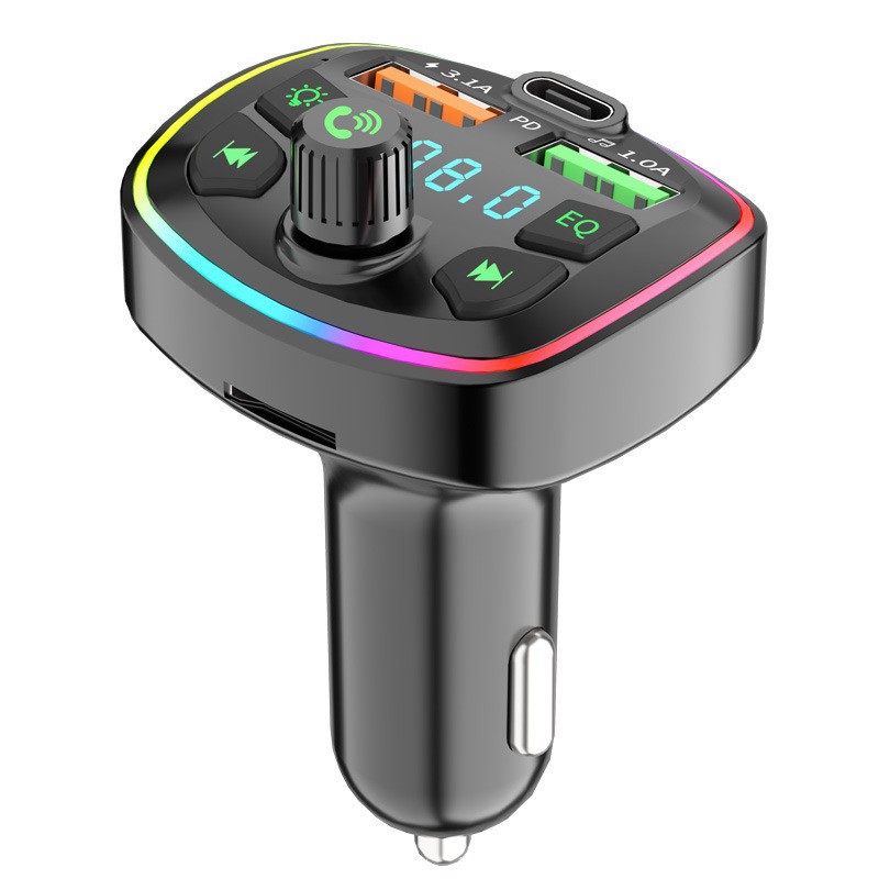 Cross-border Q7 Car Charger Fast Charging, Bluetooth Mp3 Player, Car Cigarette Lighter With Digital Display Pd Car Charger Fast Charging