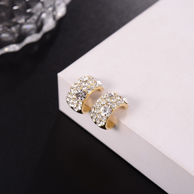 European And American Design Fashion Diamond Earrings Earrings Simple