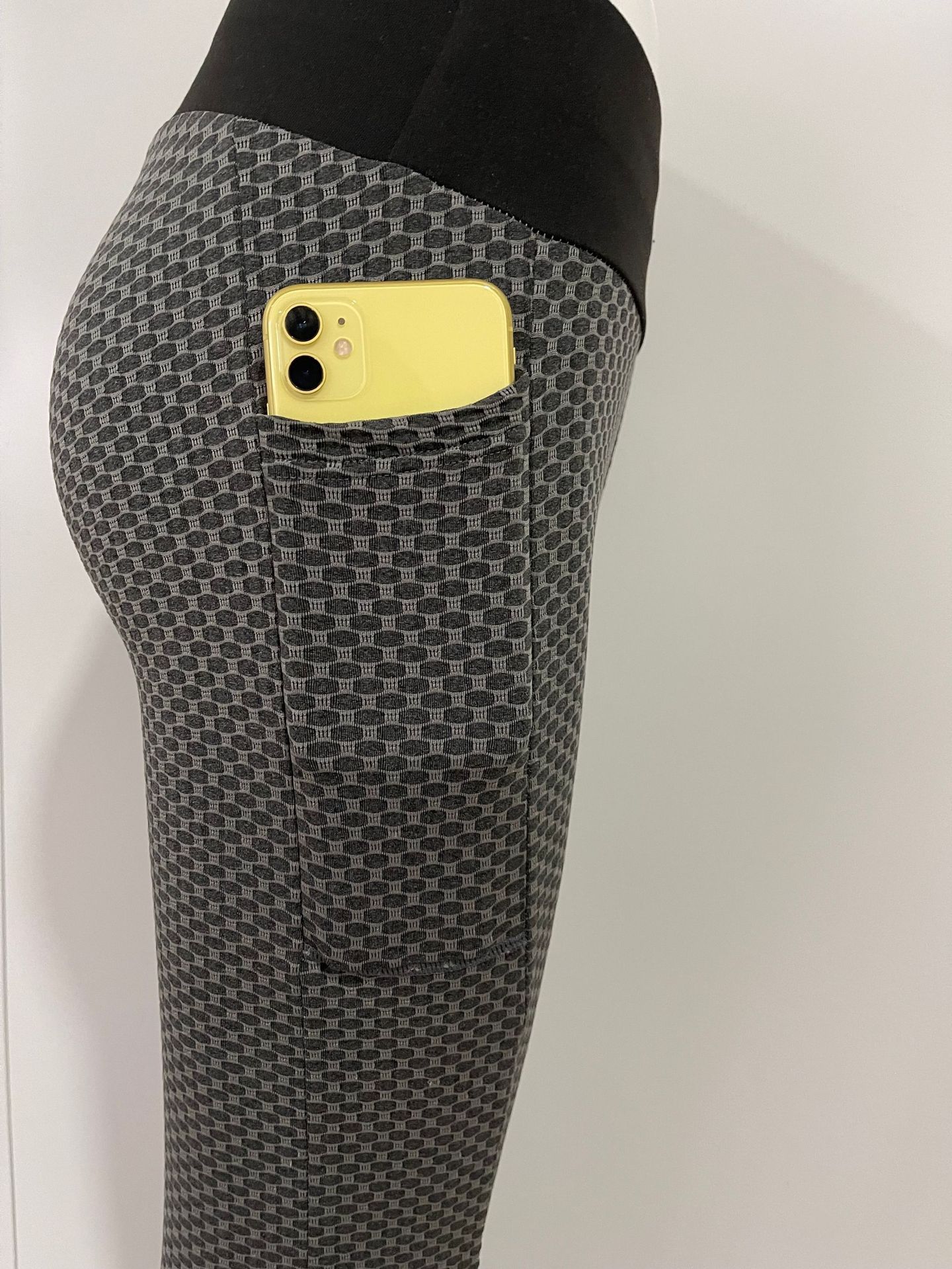 Honeycomb Fitness Yoga Pants High Waist And Buttocks Sports Tights Large Size