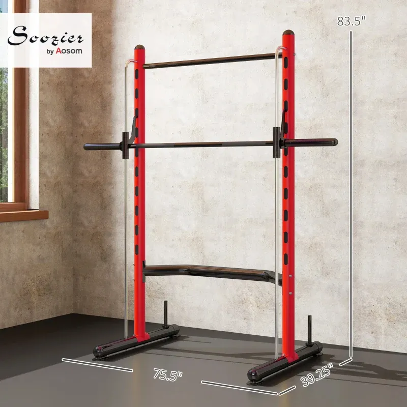 Soozier Squat Rack With Pull Up Bar