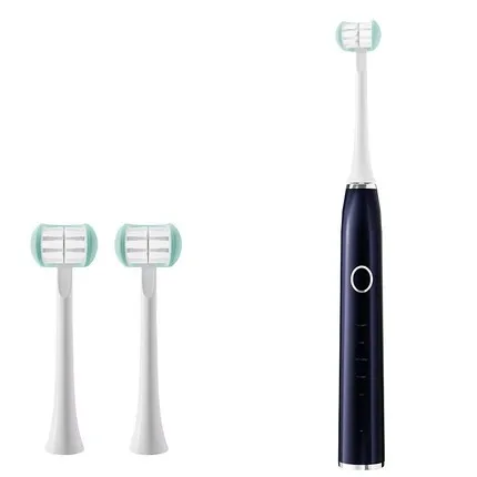 Three sided Adult Electric Toothbrush Soft Bristles Fully Automatic Sonic Rechargeable Type Navy Blue - Shop at LoveMi